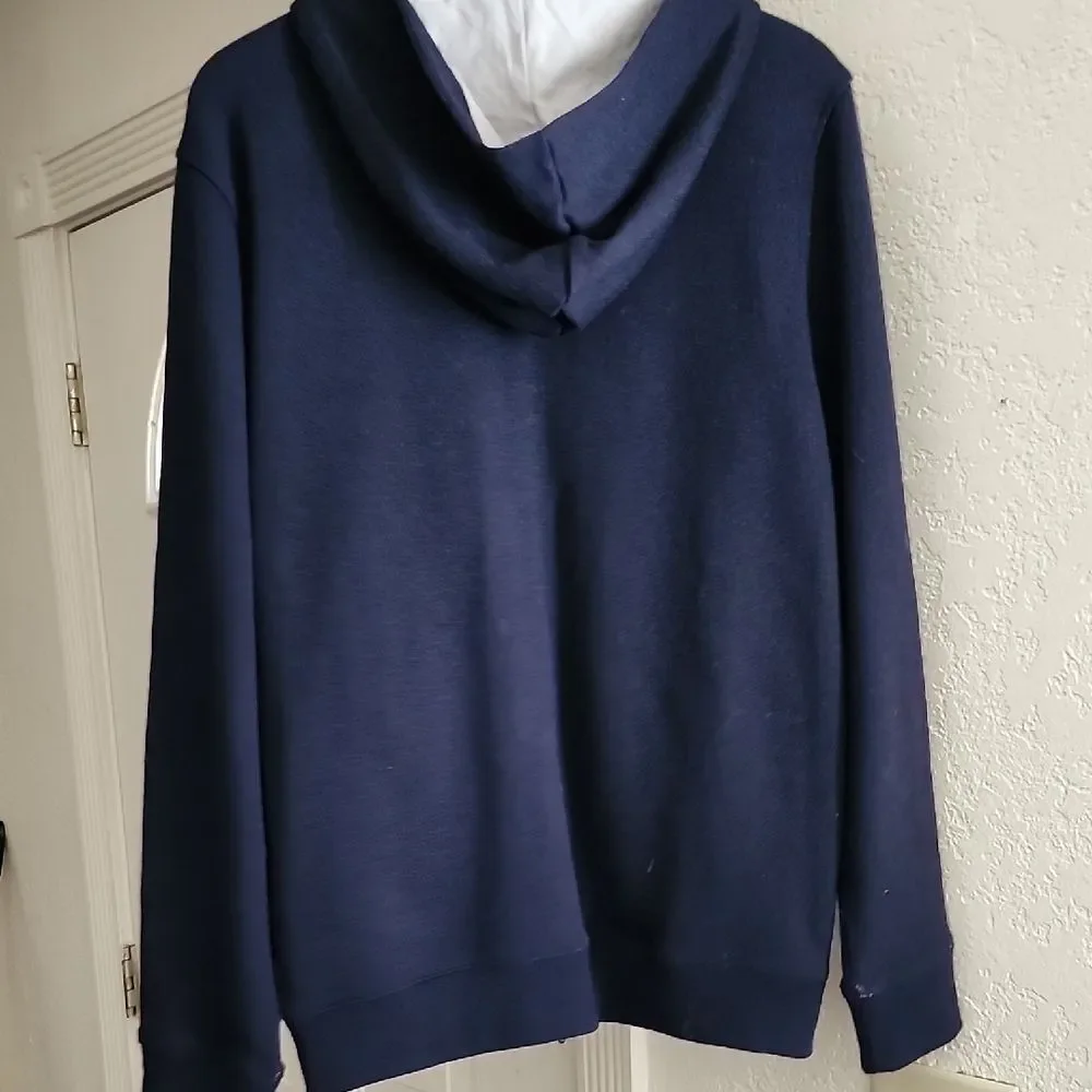 Banana Republic Men’s Navy Blue Full-Zip Knit Hoodie/Jacket Sz M Preppy Athleisu